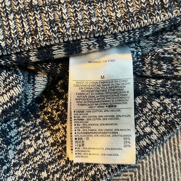 Banana Republic Navy Heather Crop Sweater with Zipper Accent - Picture 9 of 10